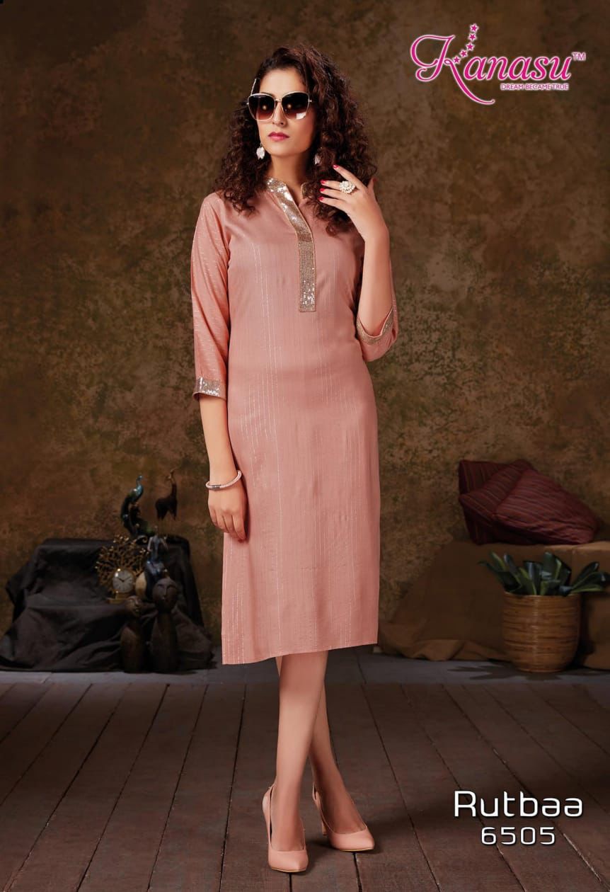 Kanasu Rutbaa Fancy Party Wear Rayon Designer Latest Kurti Collection